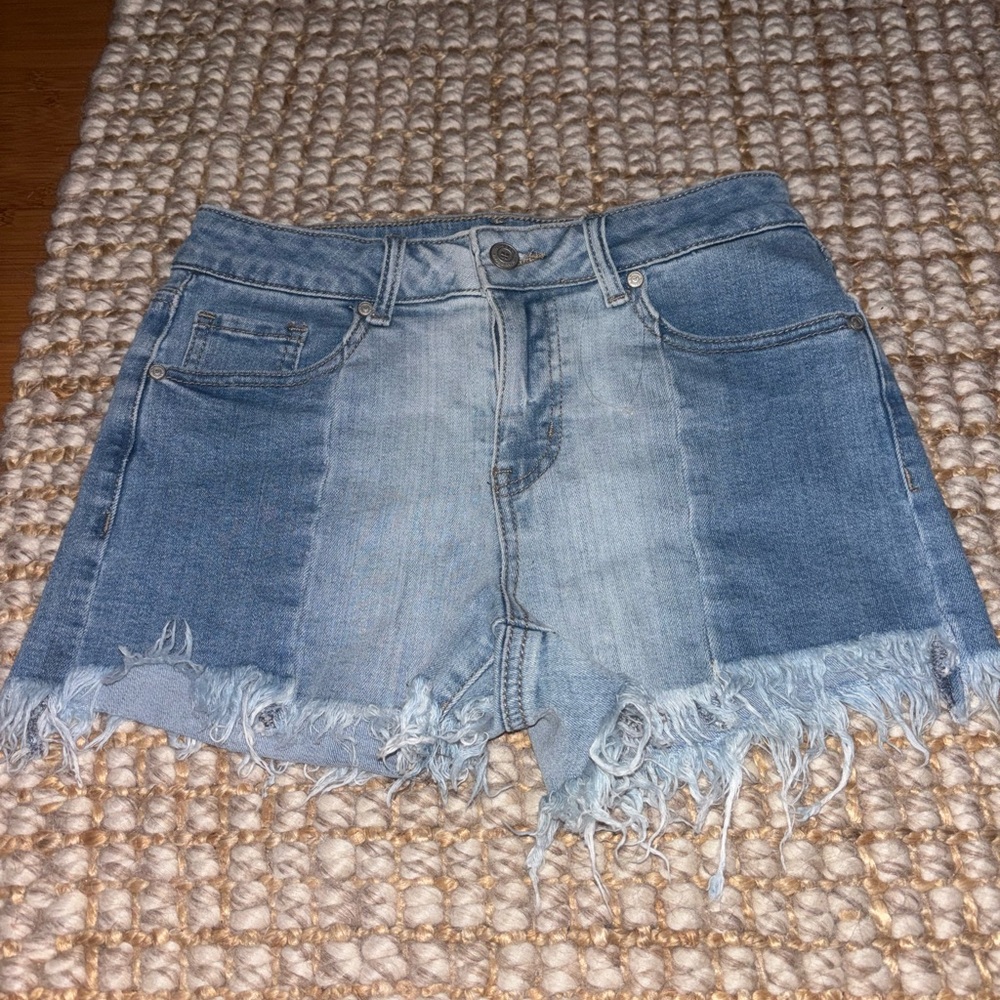 Denim Frayed Hem Women's Shorts